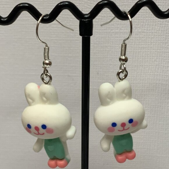 Easter Bunny, Bunny Rabbit Earring, Easter Basket Gift, Rabbit Earring, Bunny - Picture 4 of 5